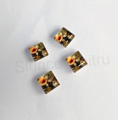 Kabošon čtvercový, čtverec - sklo 10 mm (AD314)
