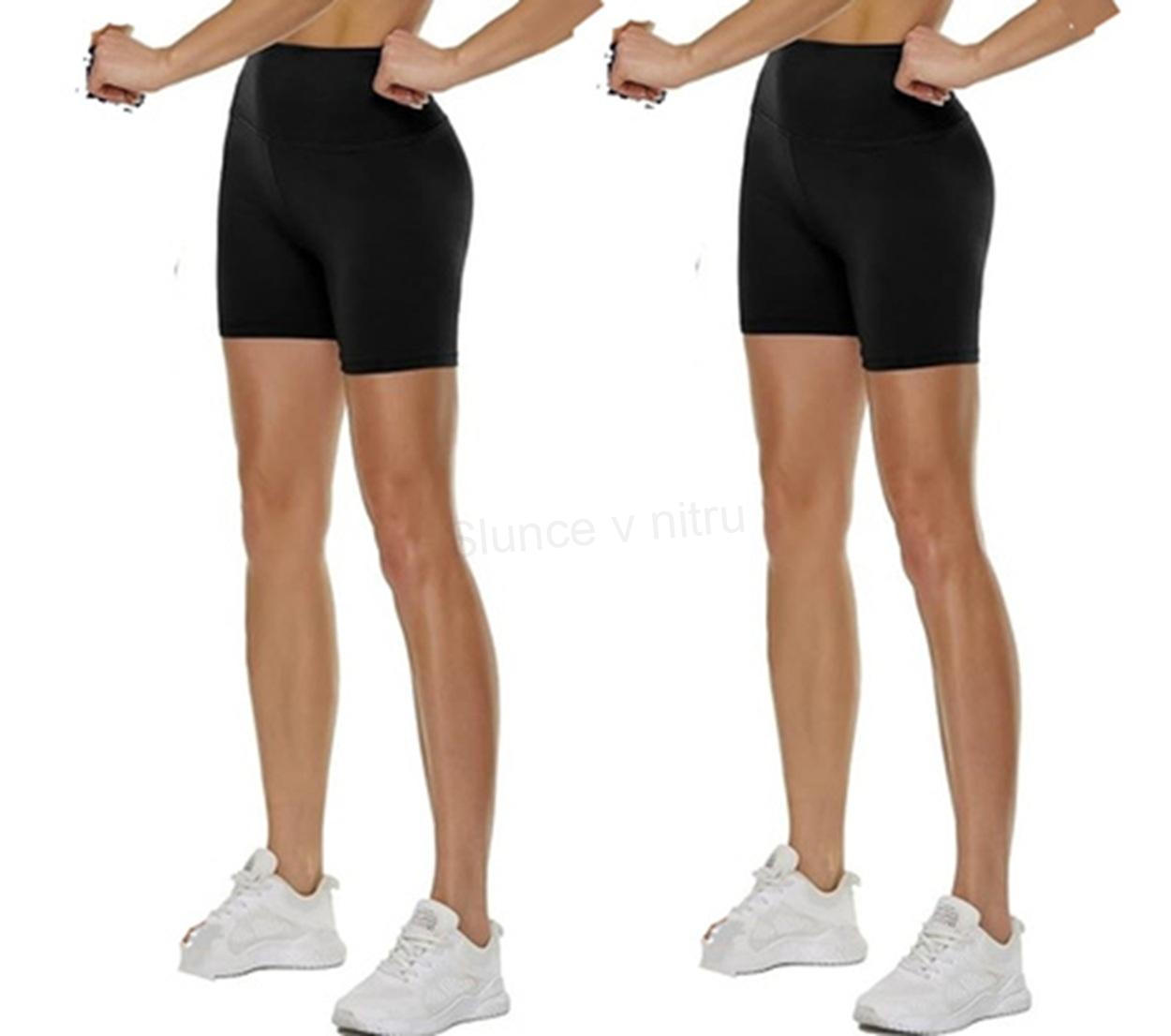 Dámské sportovní fitness kraťasy černé – velikost L až XL (K571)