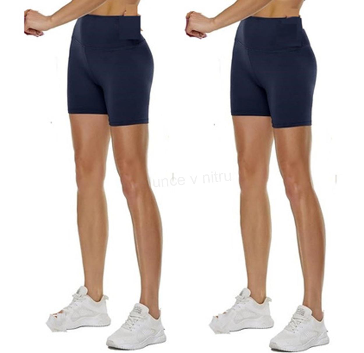 Dámské sportovní fitness kraťasy tmavě modré – velikost L až XL (K571)