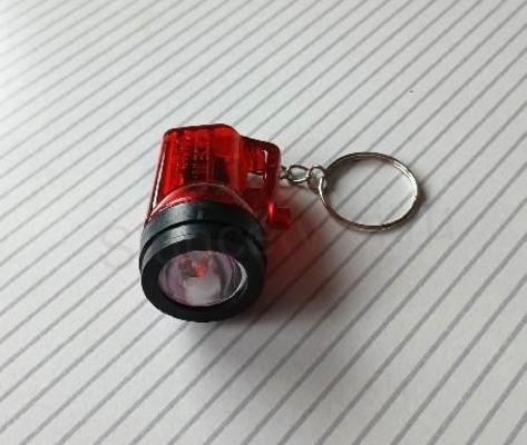 Kličenka, přívěšek mini kapesní sviticí baterka červená (HB658)