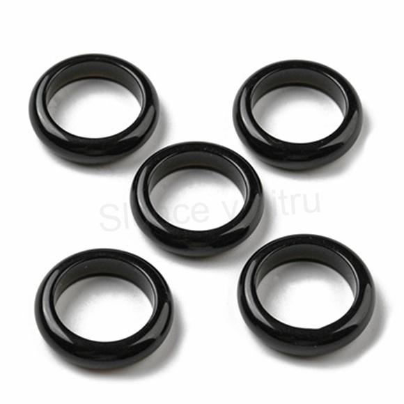 Minerální prsten obsidián velikost 60 (X2081)