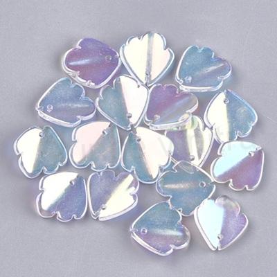 Skleněný přívěsek ryba AB pokovené 16 x 14,7 mm (AA422)
