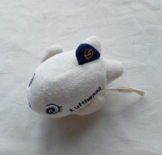 Plyšové letadélko Lufthansa – mini mazlíček do ruky (D1181)