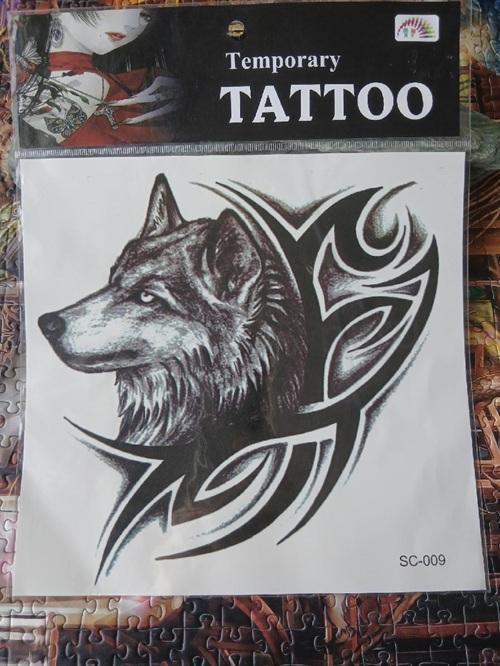 Dočasné tetování Vlk Wolf 23 × 24 cm (E1068)