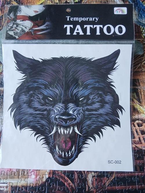 Dočasné tetování Vlk Wolf 23 × 24 cm (E1070)