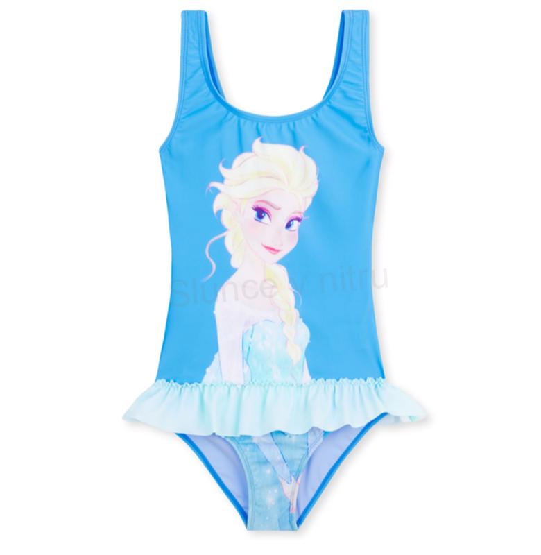 Dívčí licenční plavky Disney Elsa – velikost 92/98 (2–3 roky) (W263)