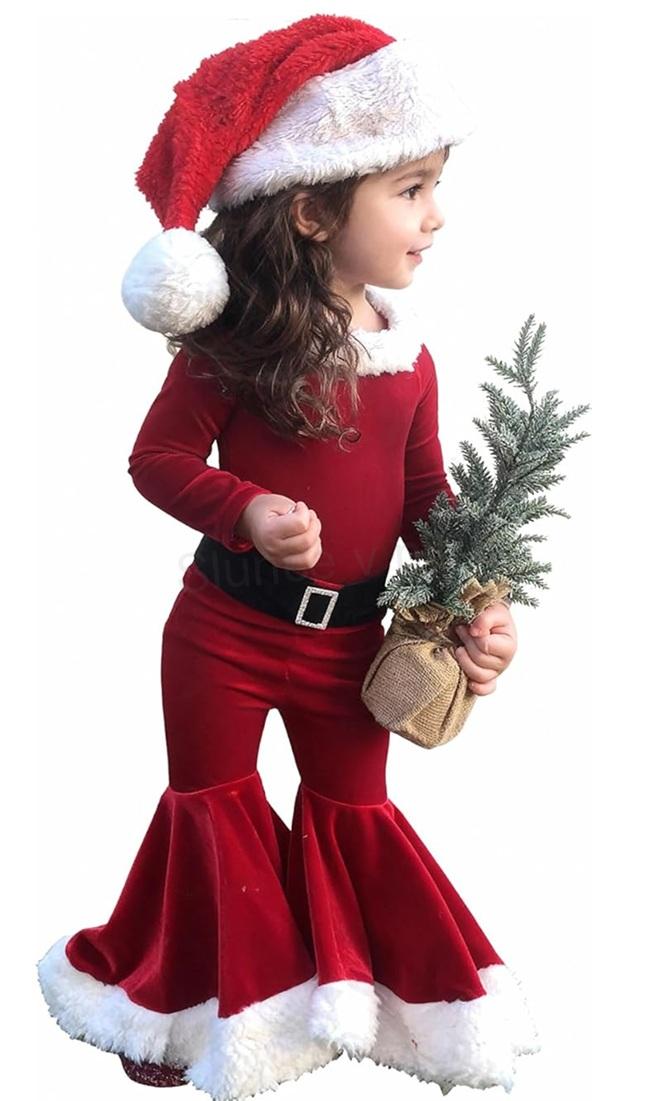 Dívčí vánoční kostým – velikost 100 (2–3 roky) (W267)