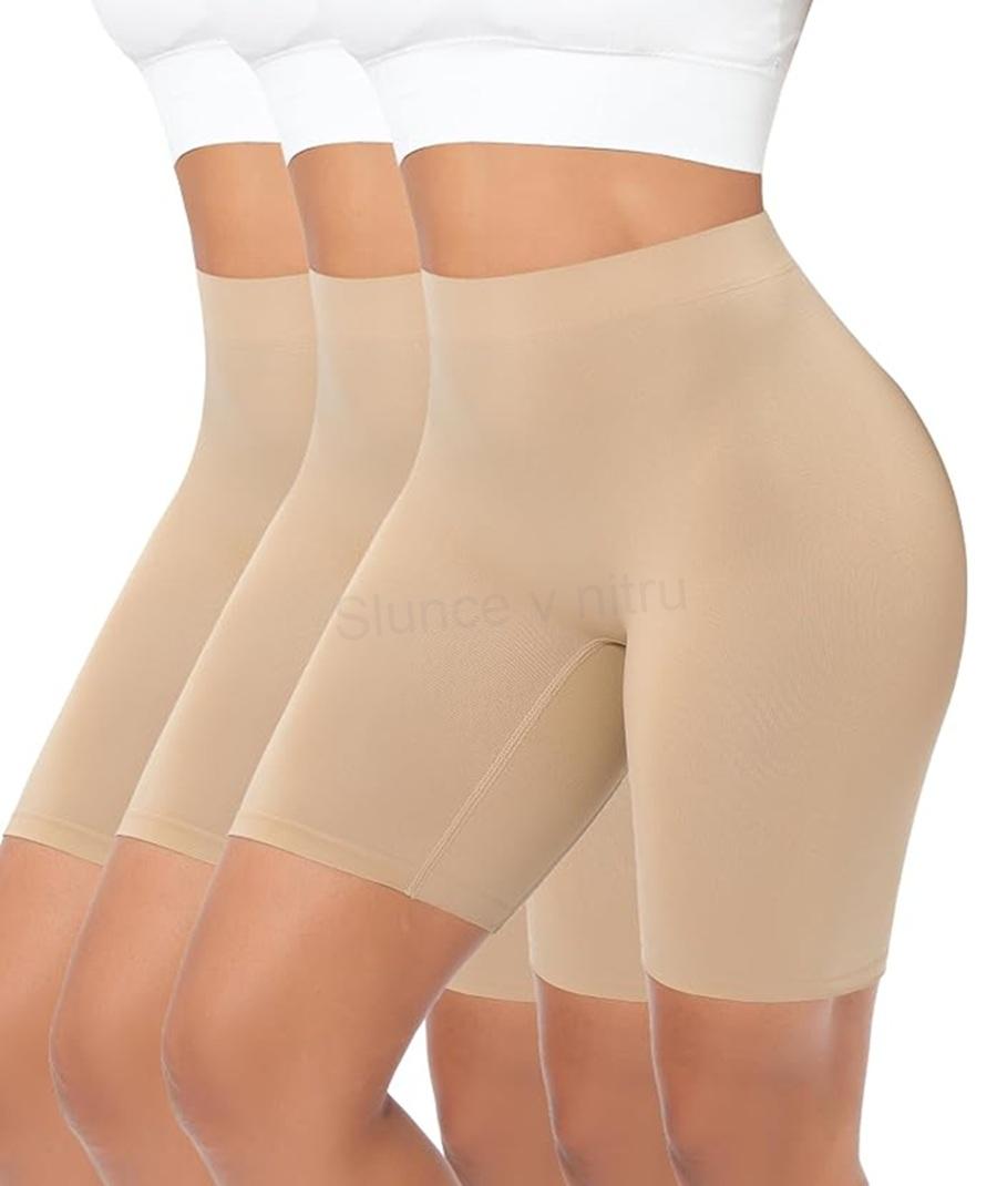 Dámské elastické tvarující spodní prádlo – kraťasy, velikost S/M, barva béžová (K767)