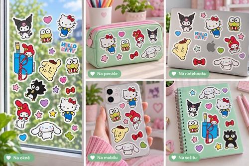 Samolepicí dekorace Hello Kitty 25 × 15 cm (E1099)