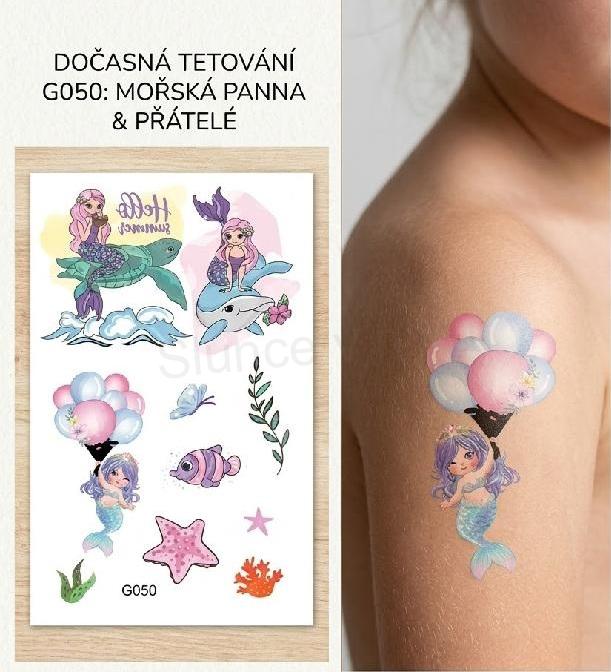 Voděodolné dočasné tetování Podmořský svět 6 × 10 cm (E1172)