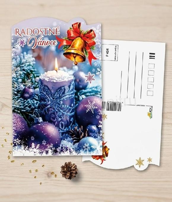 Vánoční pohled Radosné Vánoce 15 × 10,5 cm (E1179)