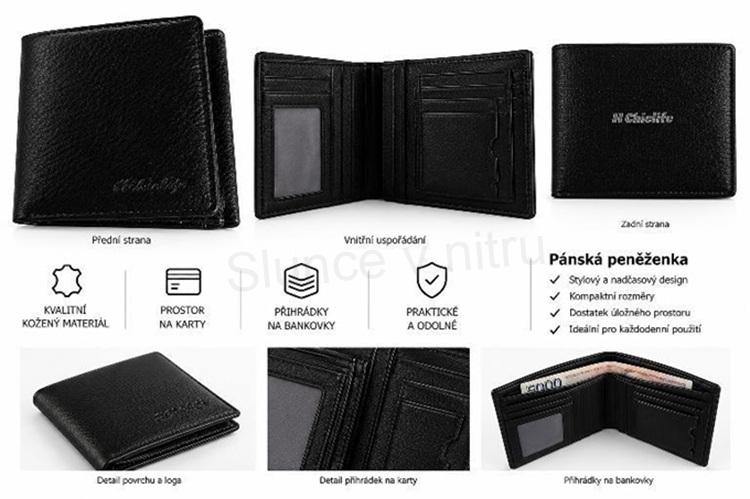Pánská peněženka HiChiclife s RFID ochranou černá (J49)