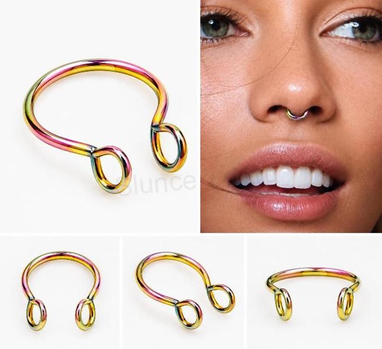 Falešný piercing do nosu z chirurgické oceli 10 mm (BB109)