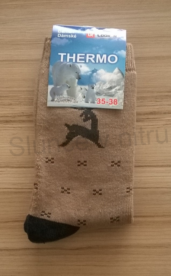 Dámské thermo bavlněné ponožky vel.35-38 (K64)