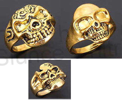 Pánský originální prsten s lebkou - 17,2mm (BP34)