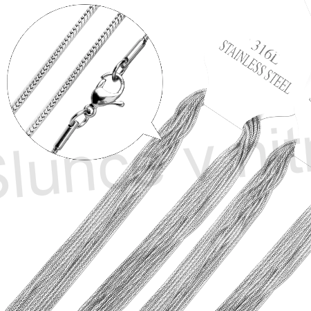 Kulatý hadí řetízek chirurgická ocel 1,1 mm 55 cm platinový (Y3)