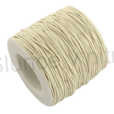 Bílá bavlněná voskovaná šňůrka 1 mm (N80)