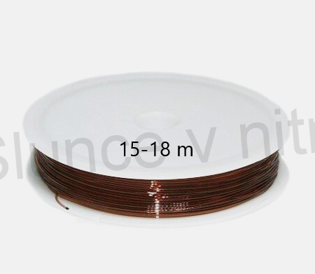 Pruženka kulatá (15-18m) - hnědá 0,6 mm (N91)