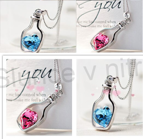 Náhrdelník s Kříšťály Swarovski elements srdce (BD196)