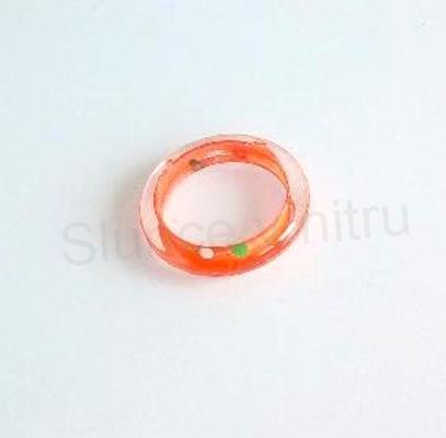 Prsten barevný oranžový 18,9 mm z pryskyřice (BP201)