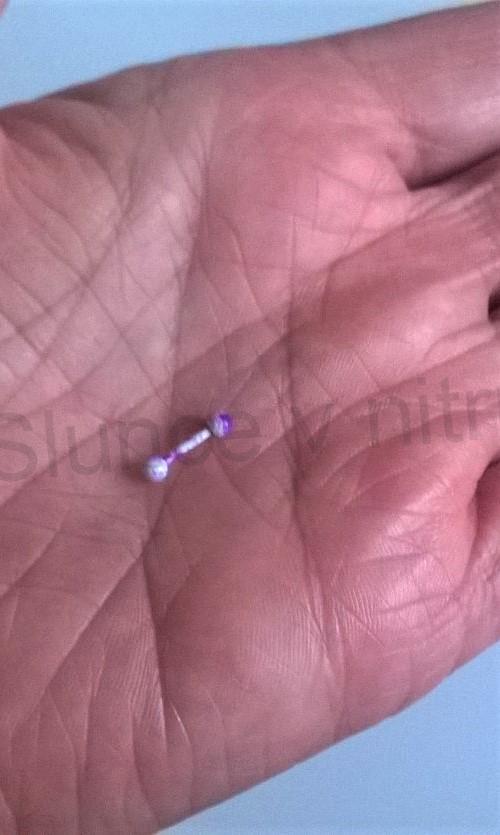 Piercing z chirurgické oceli tyčka s kuličkami barevný 12 mm (BB274)