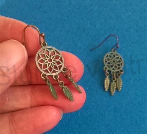 Etnické náušnice Bohemia lapač snů (BB297)