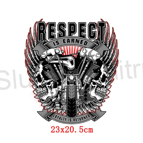 Moto nášivka Motorcycle Ride of Die velká (C339)