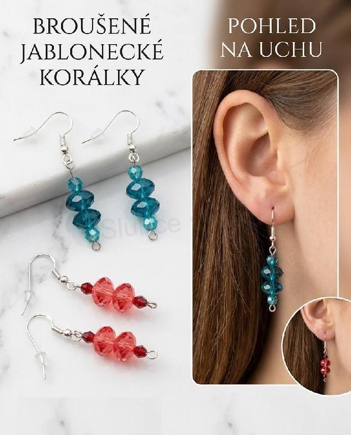 Visací náušnice více barev - jablonecké korálky (BB359)