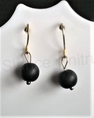 Minerální pozlacené náušnice Achátové 8,3 x 8,3 mm (X352)