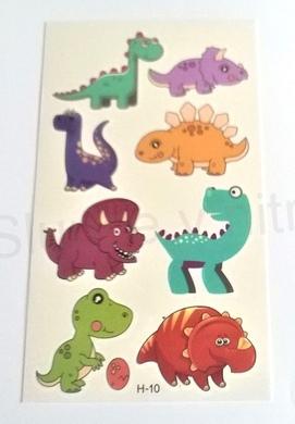 Voděodolné, dočasné tetovaní Dinosauři číslo 10 (E264)