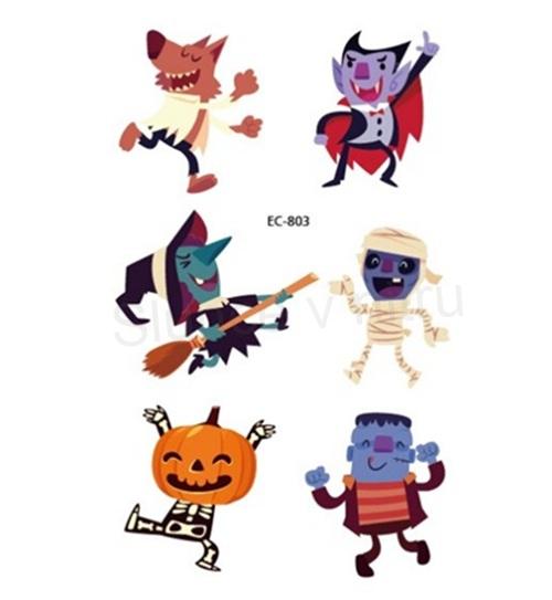Voděodolné, dočasné tetovaní halloween čslo 1 (E280)