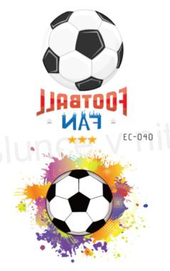 Voděodolné, dočasné tetovaní Fotbal číslo 3 (E283)