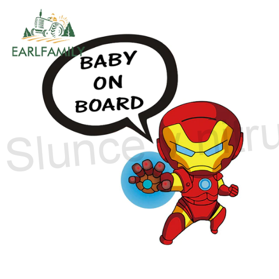 Samolepky na auto Dítě v autě Iron Man (E312)