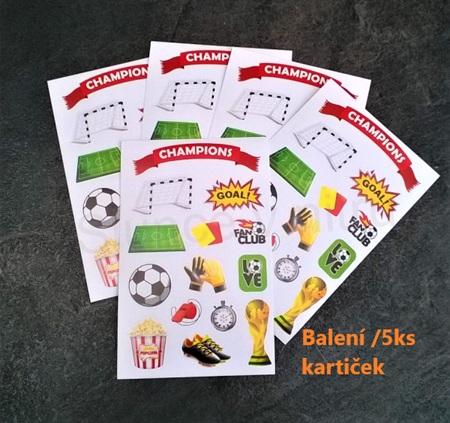 Samolepky, Obtisky na Papír fotbal po 5 balení (E351)