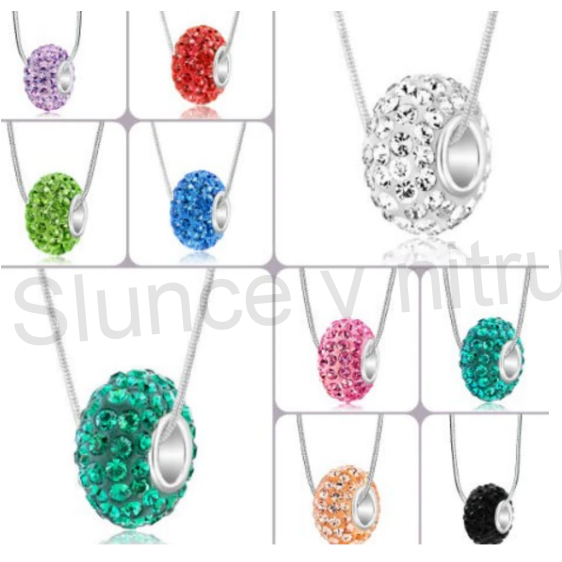 Postříbřený hadí řetízek swarovski elements (BD408)