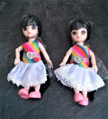 Pohyblivá panenka Doll 16 cm s dlouhými vlasy (D471)