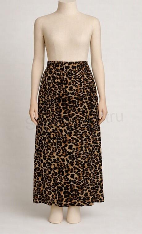 Dámská dlouhá sukně s leopardím vzorem – M (K116)