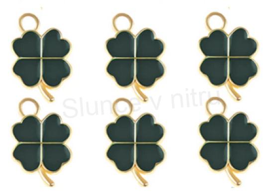 Přívěsek  čtyřlístek - 18 x 12 mm více barev (AA283)