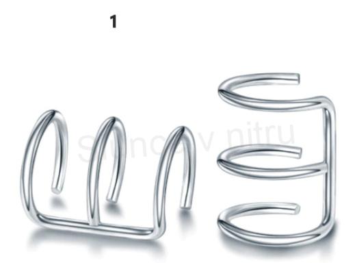 Falešný piercing, nasazovací náušnice č.1 (BB561)