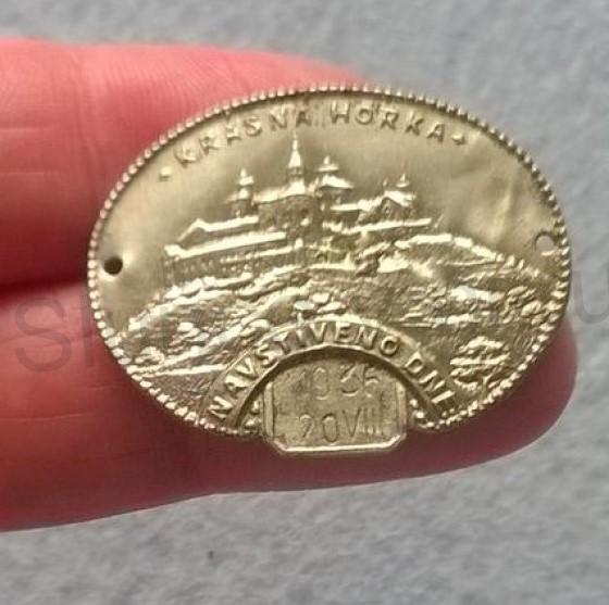 Turistický štítek na hůl - Krásná Horka Navštíveno Dne 1966 20VIII (MB178)