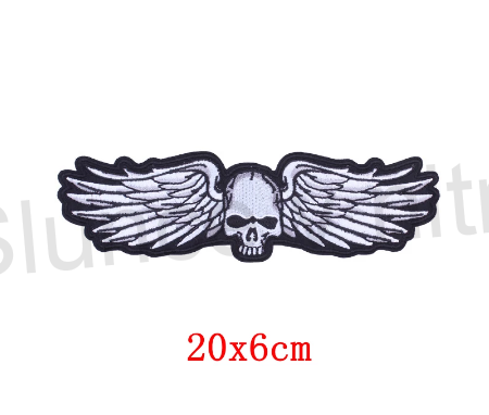 Moto nášivka Skull s křídli (C560)