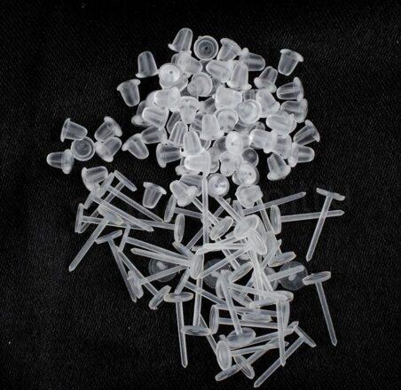 Puzety silikonové s ploškou - 12 x 5 mm 1 Pár (AA72)