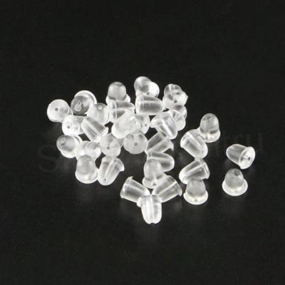 Náušnicová zarážka silikon špunt 4,5 mm 1 Pár (AA74)