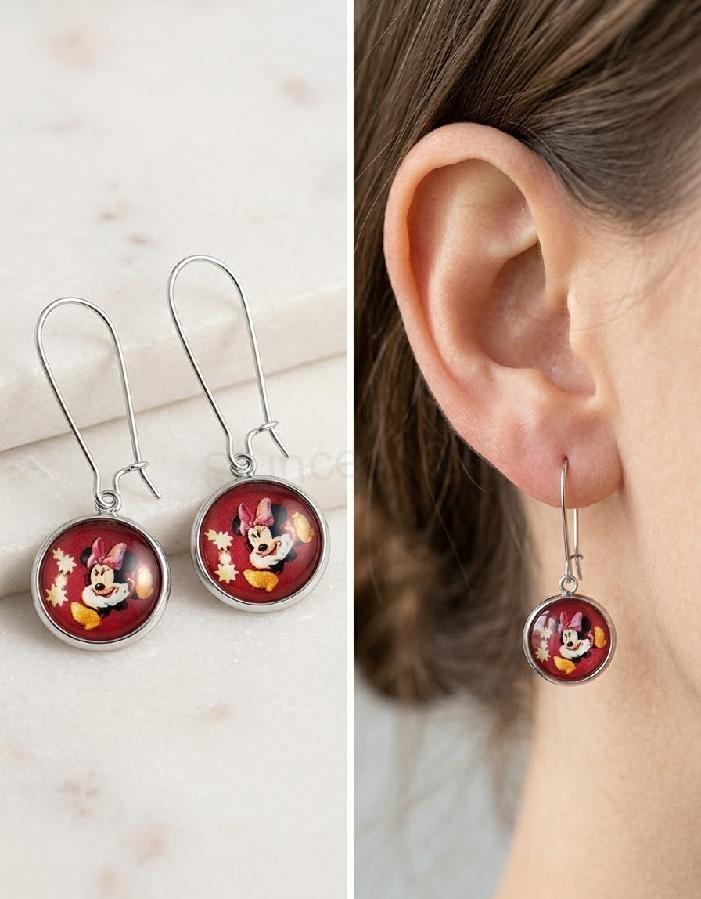 Drobné náušnice Minnie Mouse č. 2 (BB584)