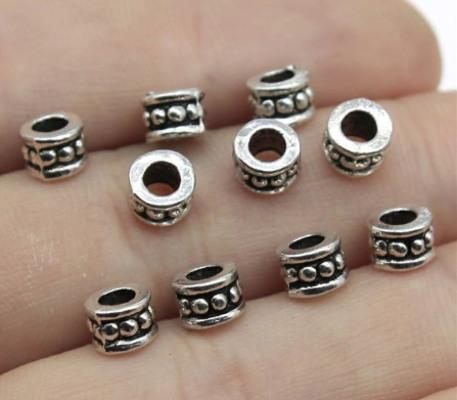 Kovový korálek - mezidíl 6 x 4 mm (AA90)