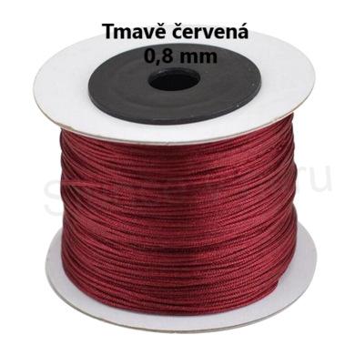 Nylonová šňůrka - tmavě červená 0,8 mm (N140)