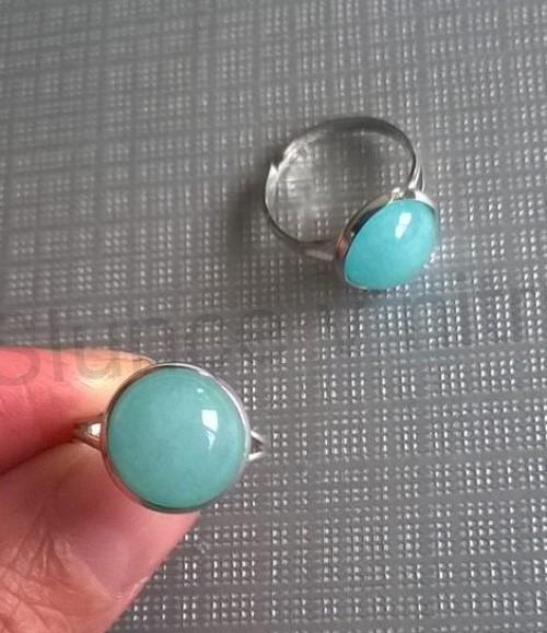 Nastavitelný minerální prsten chalcedon (X919)