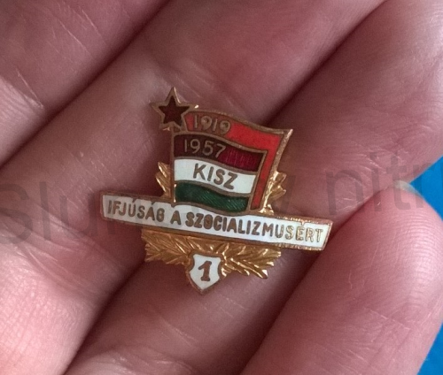 Odznak - 1919 - 1957 KISZ Ifjusáb a szecializmusert 1 (ME17)
