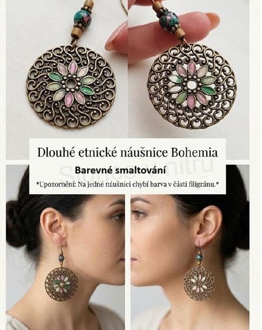 Dlouhé etnické náušnice Bohemia (BB670)
