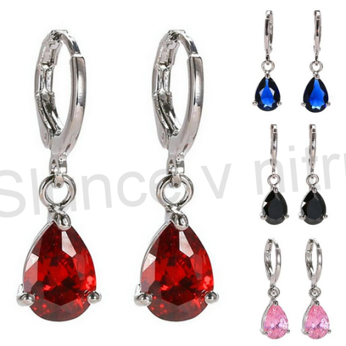 Dlouhé náušnice Swarovski krystal - kapka, více variant (BB284)